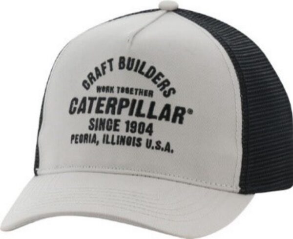 GORRA CAT CRAFT BUILDERS MESH BACK LIGHT GREY
